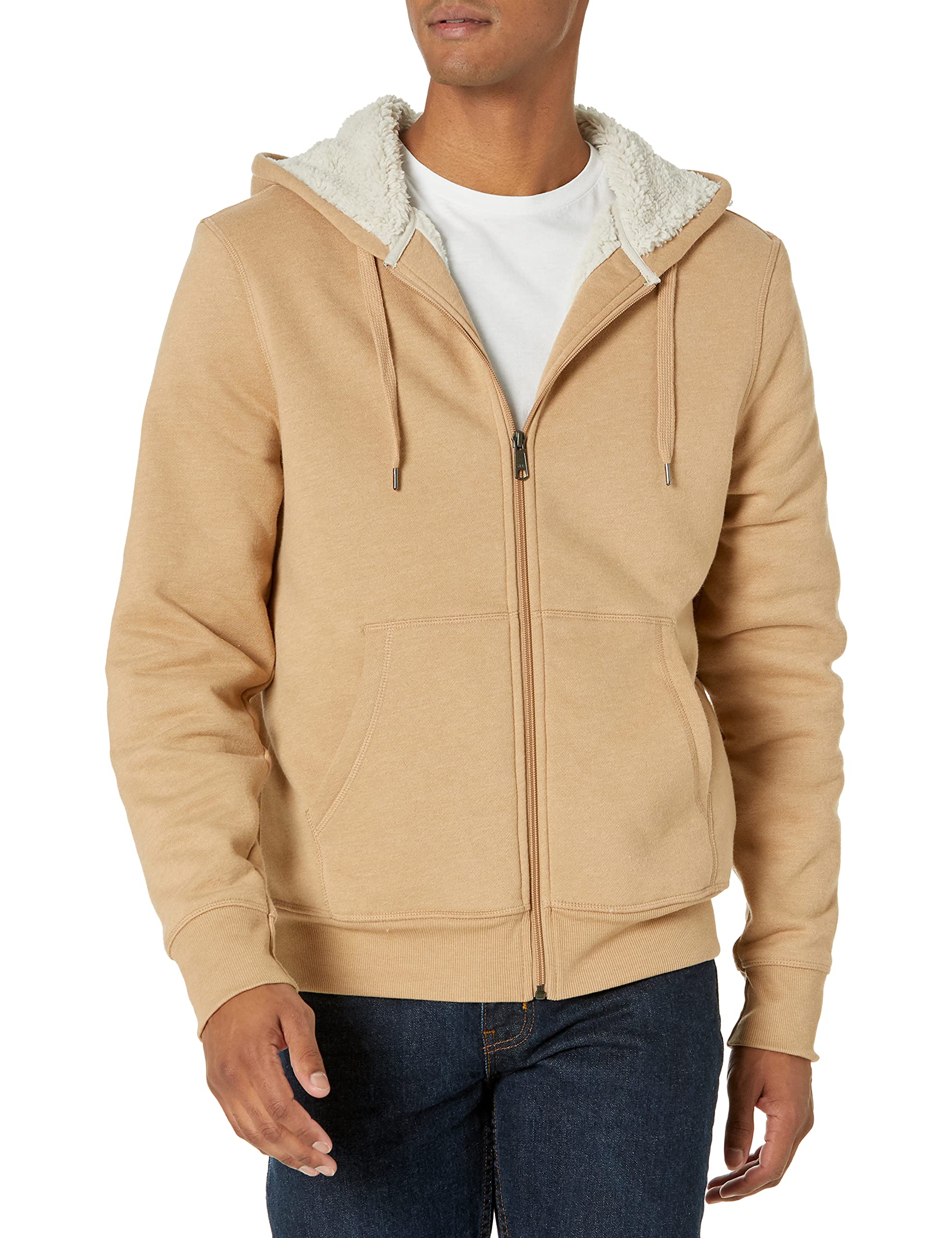 Amazon Essentials Mens Sherpa Fleece Lined Full Zip Hoodie