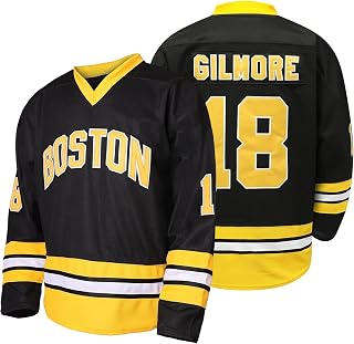 Resbai Mens Gilmore #18 Boston Adam Sandler Sports Shirt Movie Ice Hockey Jersey Stitched Letters & Numbers S-3XL