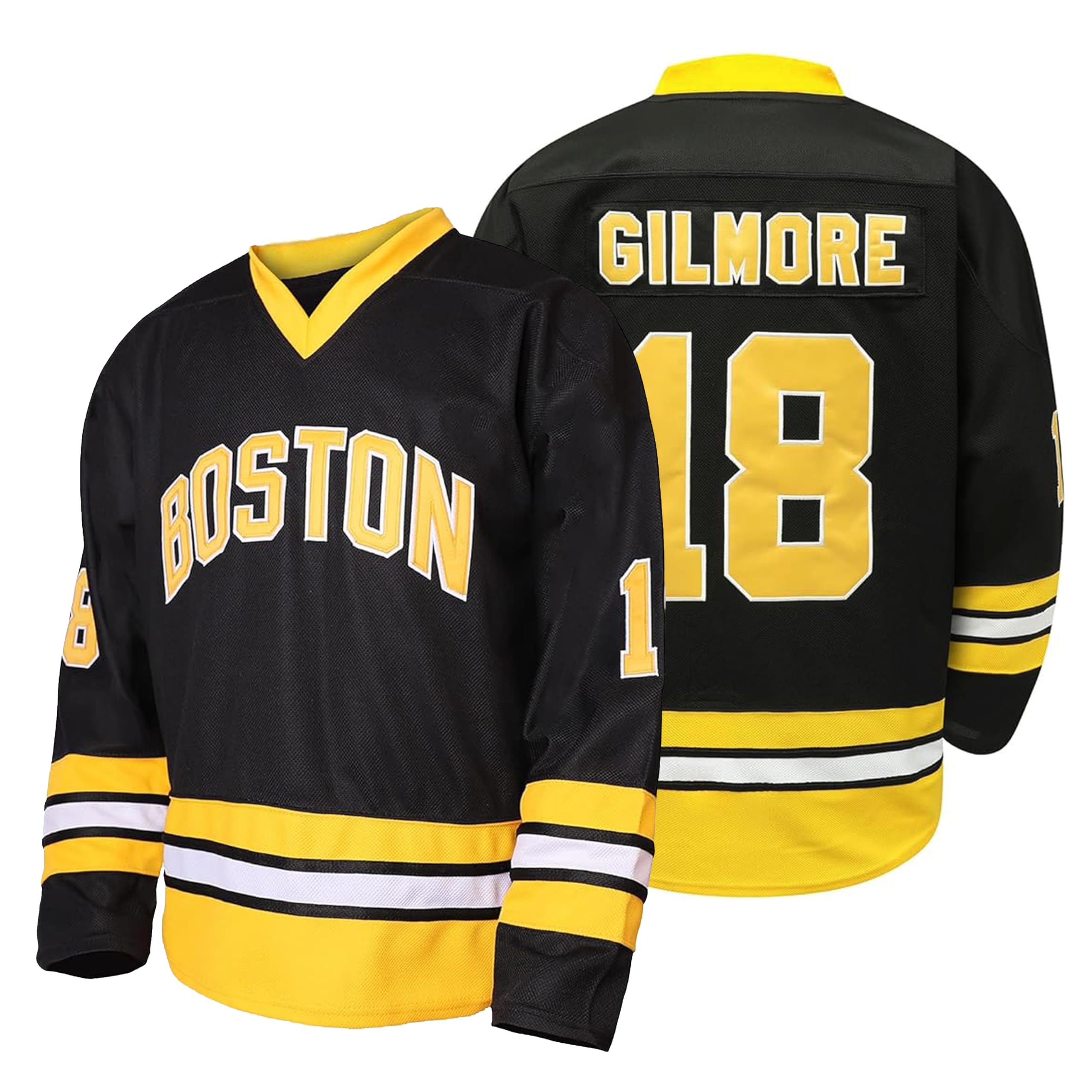 Resbai Mens Gilmore #18 Boston Adam Sandler Sports Shirt Movie Ice Hockey Jersey
