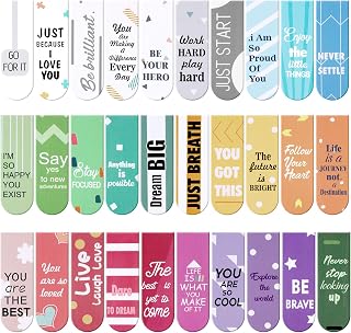 30 Pcs Motivational Quotes Magnetic Bookmarks Encouraging Bookmark Positive Magnetic Bookmark for Students Teacher School Home Office