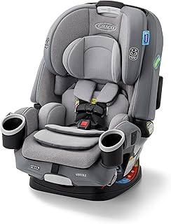 Graco 4Ever DLX 4-in-1 Convertible Car Seat, Charlie | 4 Modes of Use: Rear & Forward-Facing Car Seat, Highback & Backless Booster; Simply Safe Adjust Harness, 10 Years of Use
