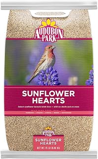 Audubon Park Sunflower Hearts Wild Bird Seed, 15-lb. | Bird Seed for Outside Feeders