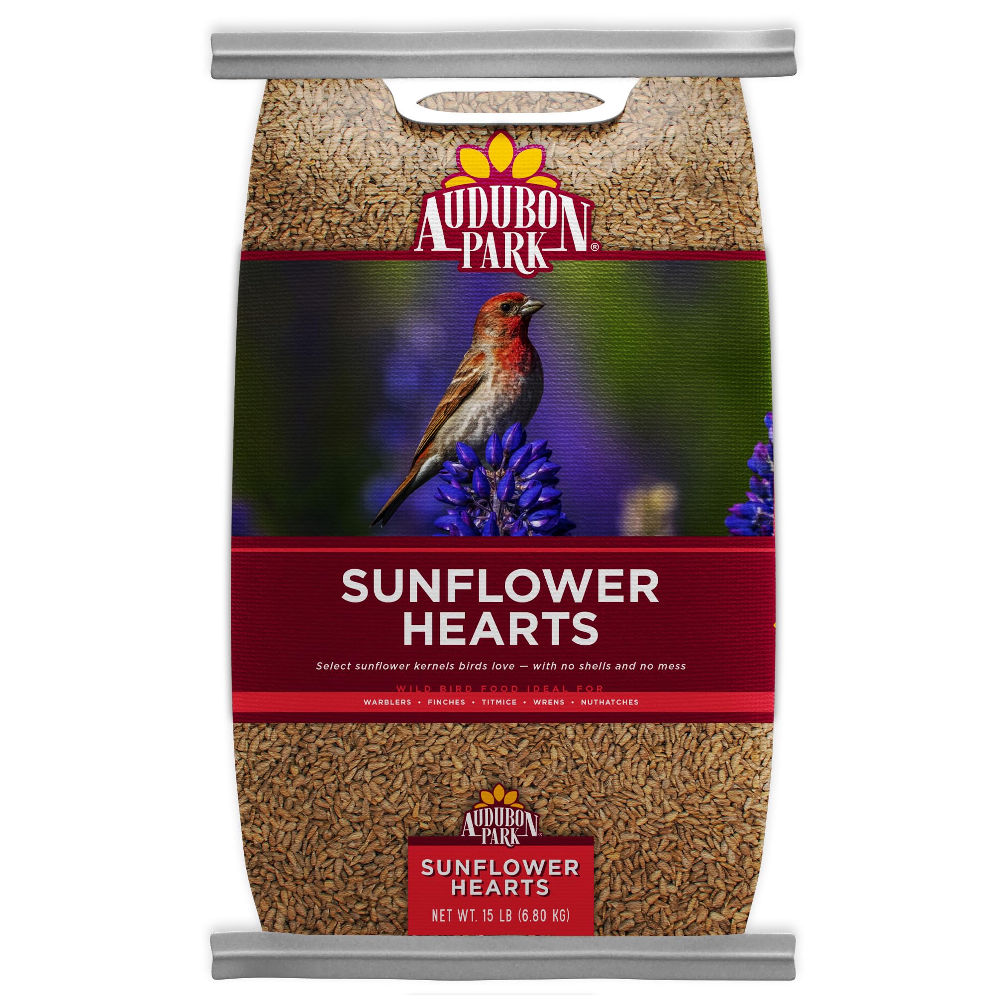 Audubon Park Sunflower Hearts Wild Bird Seed, 15-lb. | Bird Seed for Outside Fee