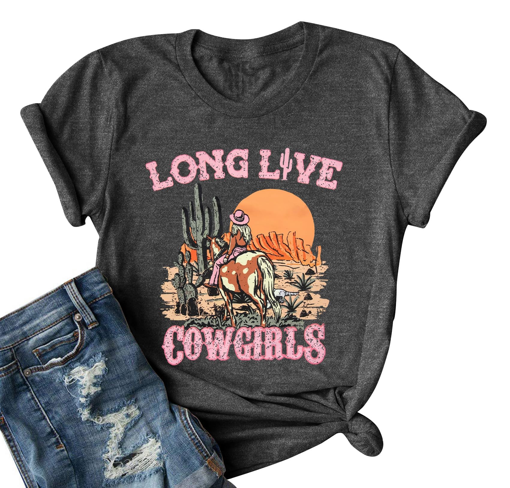 Cowgirl Western Shirts for Women Country Music Outfits Summer Vacation Short Sle