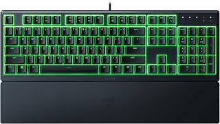 Razer Ornata V3 X - Chroma RGB Low Profile Membrane Keyboard (Hybrid Membrane Switch, Ergonomic Wrist Rest) US Layout | Black
