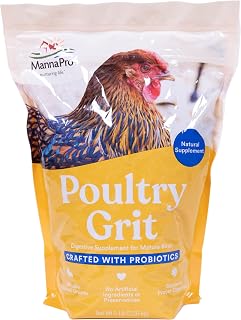 Manna Pro Chicken Grit with Probiotics for Healthy Chick Digestion, 5 lb | Crushed Granite Grit, Added Poultry Grit Probiotics, Supports Digestion & Gizzard Function, For Chickens & Laying Hens