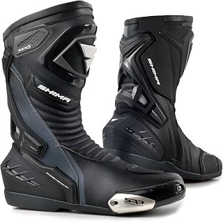 SHIMA RSX-6 Men's Motorcycle Boots | Reinforced Leather Motorcycle Shoes, Ankle Support, Non-Slip Sole