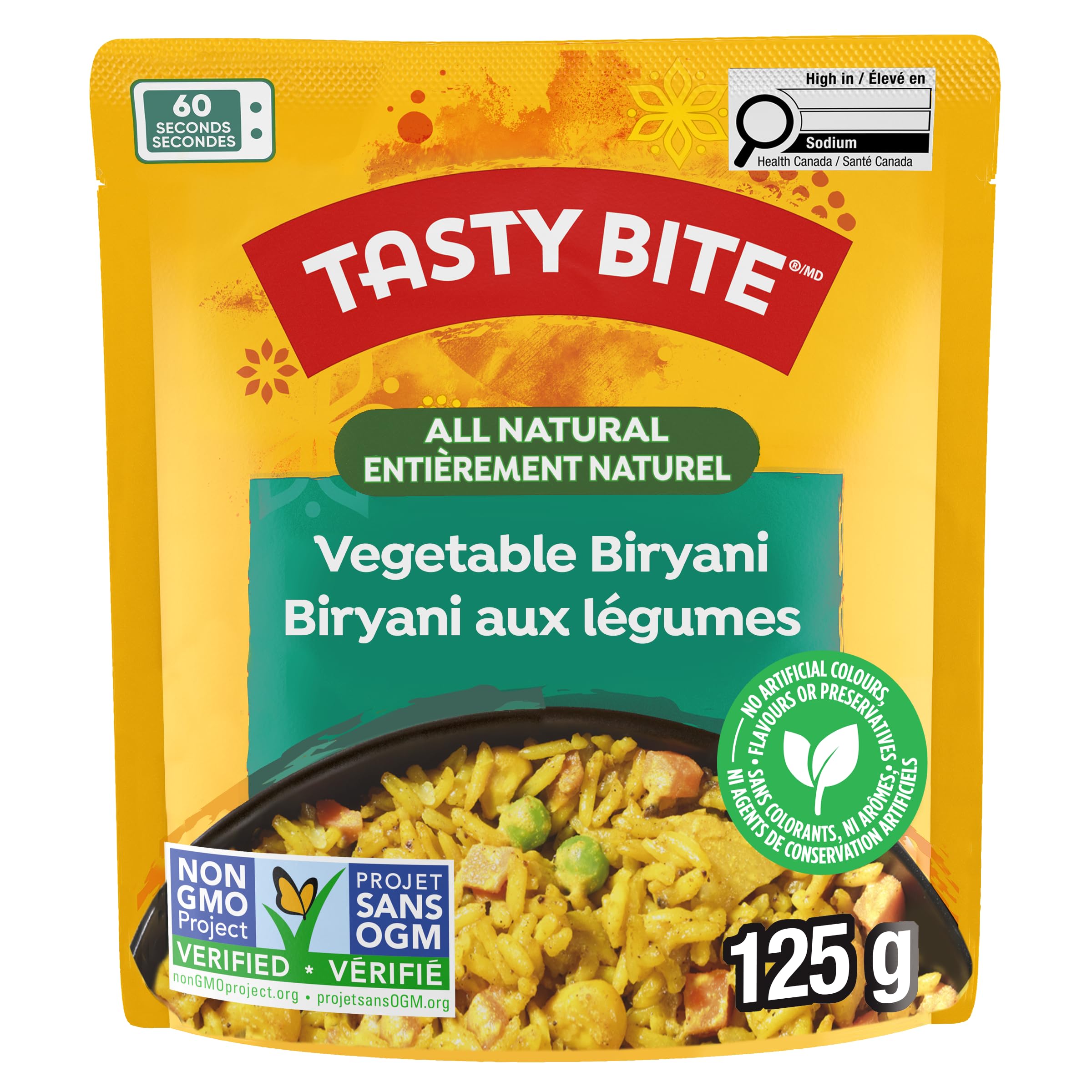 Tasty Bite All Natural Vegetable Biryani Rice, 125G
