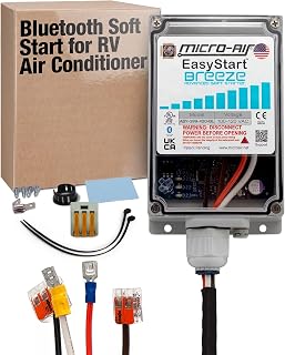 MICRO-AIR EasyStart Breeze 399 Bluetooth Soft Start for RV Air Conditioner | Includes Installation Kit, 75% Inrush Reduction, For Units <1.5 Tons (18k BTU), Silence Startup Noise, Weatherproof, USA Made