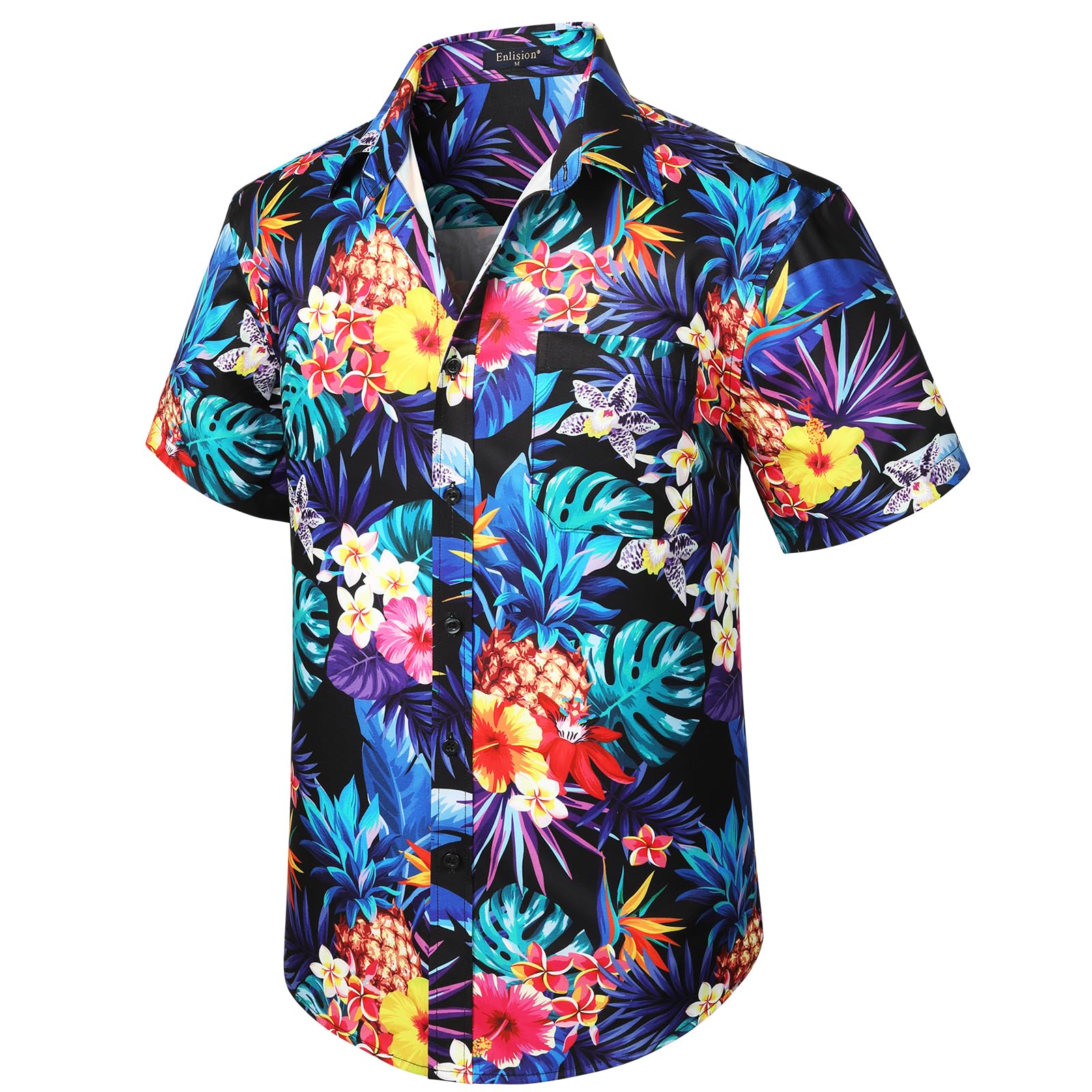 Men's Hawaiian Shirts Short Sleeve Casual Floral Button Down Tropical Shirt Summ