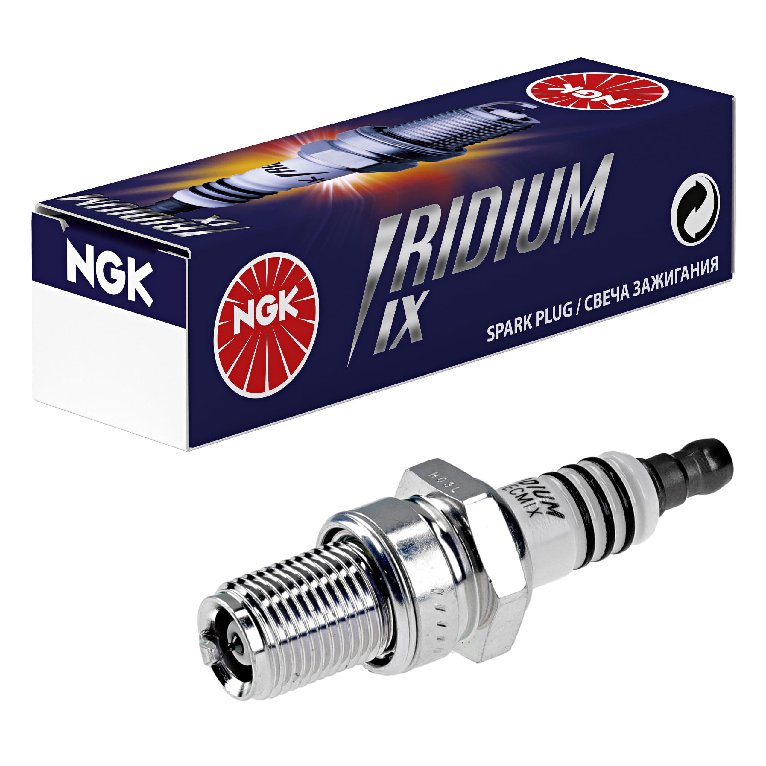 NGK (2707) BR9ECMIX Iridium IX Spark Plug, Pack of 1, One Size | Replaces 92070-