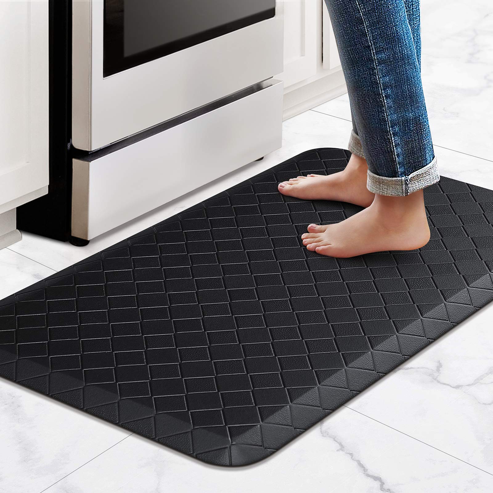 HappyTrends Kitchen Mats for Floor Cushioned Anti-Fatigue Kitchen Rugs | Thick,S