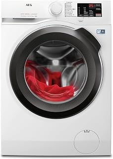AEG L6AMZ48FL​ Washing Machine, Series 6000 with ProSense, Automatic Volume, 8.0 kg, 1400 rpm | Automatische Anpassung Waschdauer & Energieverbrauch, Anti-Allergie-Dampf-Programm, Schontrommel, Vollwasserschutz 1400 U/min