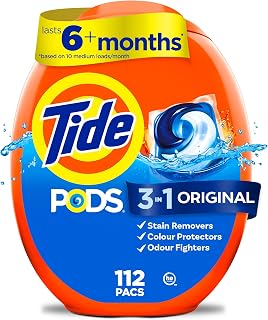 Tide PODS Laundry Detergent Pacs, Original Scent, Powerful 3-in-1 Clean in one Step, HE Compatible, 112 Count
