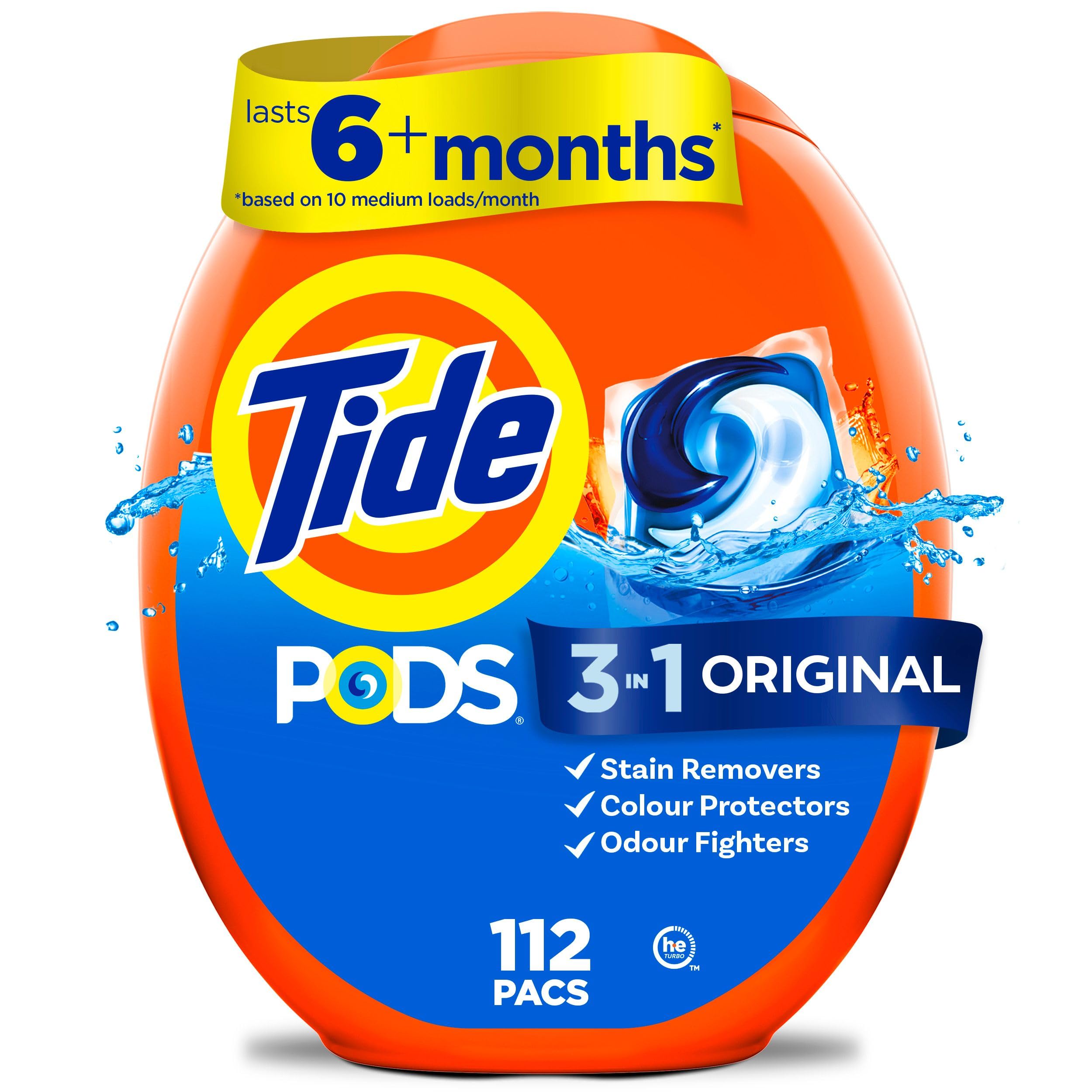 Tide PODS Laundry Detergent Pacs, Original Scent, Powerful 3-in-1 Clean in one S