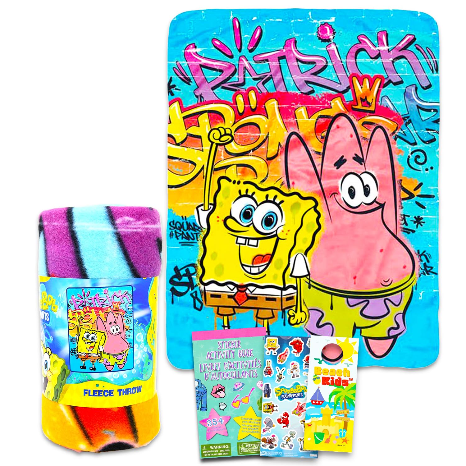 Nickelodeon Spongebob Throw Blanket Bundle - Spongebob Squarepants Kids and Teen