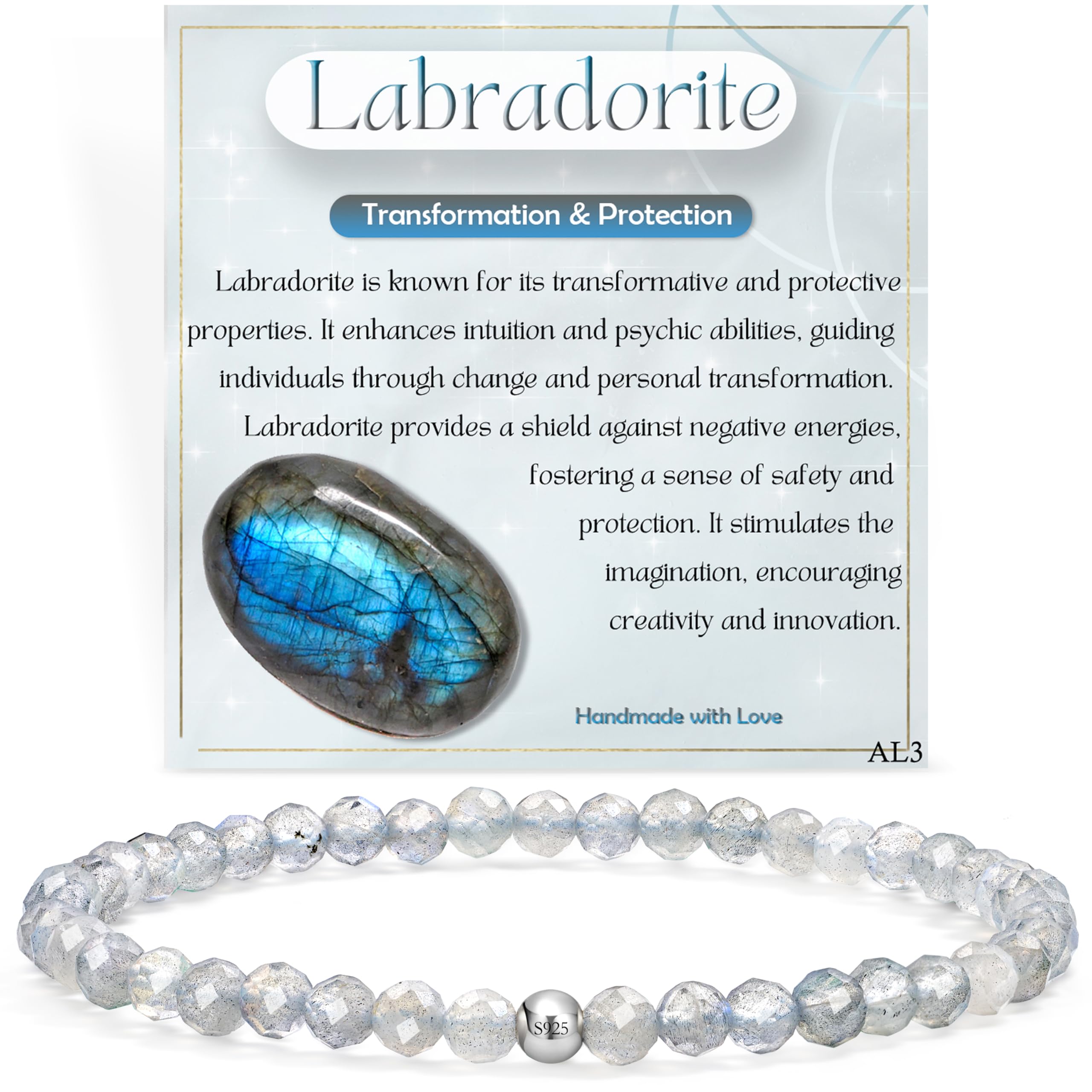 Farfume Winzig Perlenarmband Zierlich Edelstein Armband