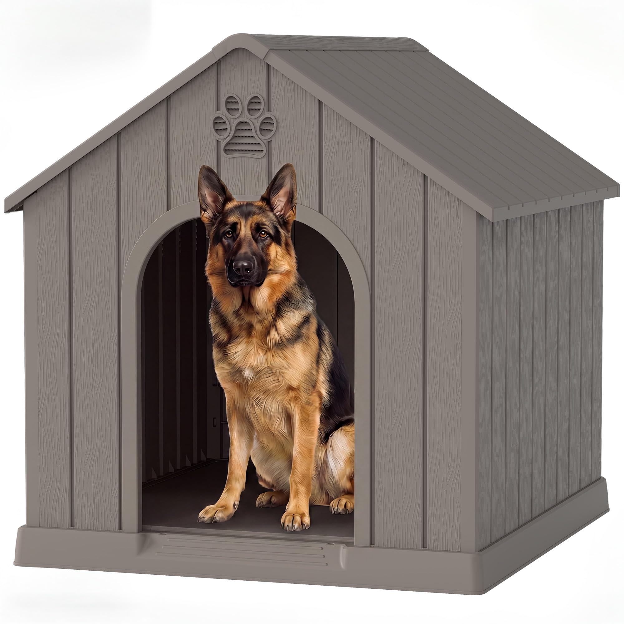 Fancyango Large Dog House for Medium to Large Dogs – Sturdy Waterproof Doghouse 