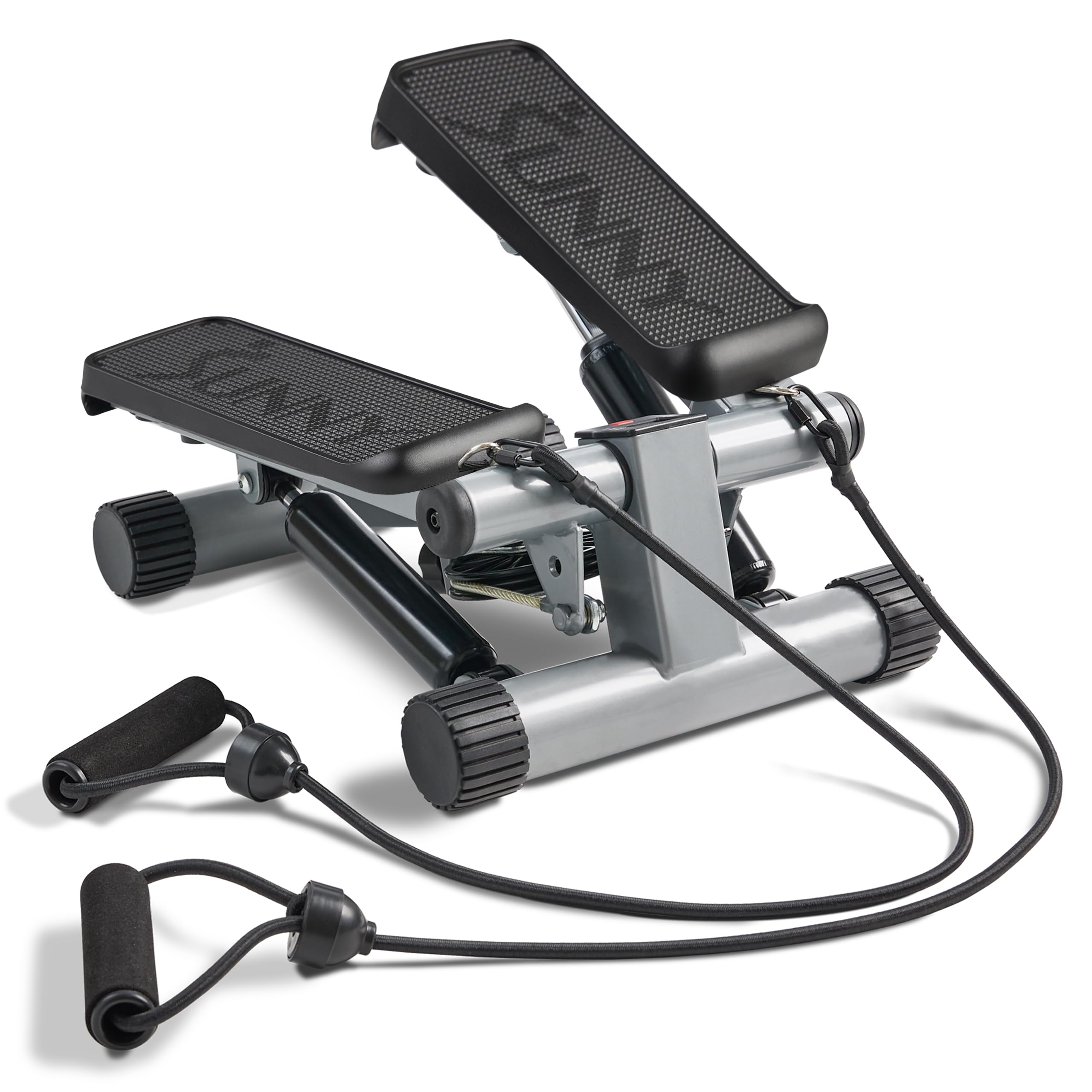 Sunny Health & Fitness Mini Stair Stepper w/Resistance Bands for Home Gym | Full