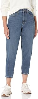 Amazon Essentials Womens High-Rise Relaxed Leg Tapered Ankle Jean