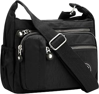 YYW Womens Multi Pocket Casual Cross Body Bag Travel Bag Messenger Handbag for Shopping Hiking Daily Use