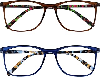 OPULIZE Arc Reading Glasses Square Frame Thin Elegant Spring Hinges Anti-Scratch Men Women R66