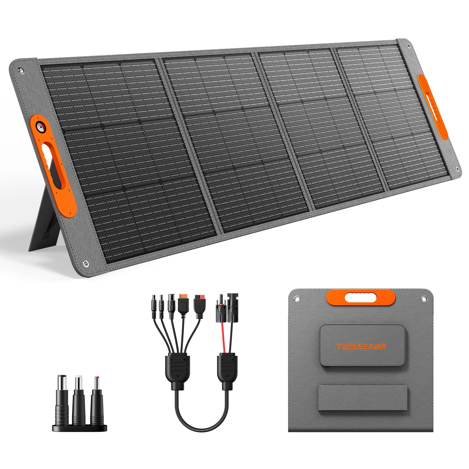 200W Portable Solar Panel for Power Station, 24% High Efficiency ETFE Foldable S