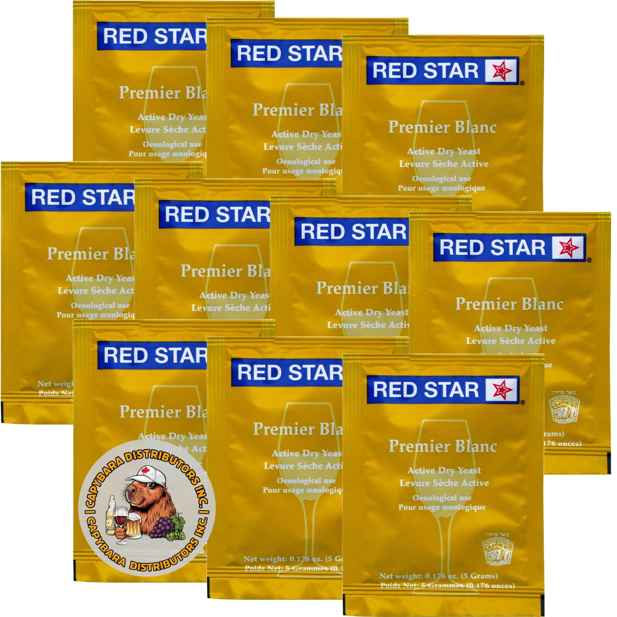 Red Star Premier Blanc Wine Yeast (10PK) Sold by CAPYBARA Distributors Inc. | Gr