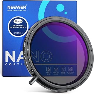 NEEWER 72mm True Colors Variable ND Filter ND2-ND32 & CPL