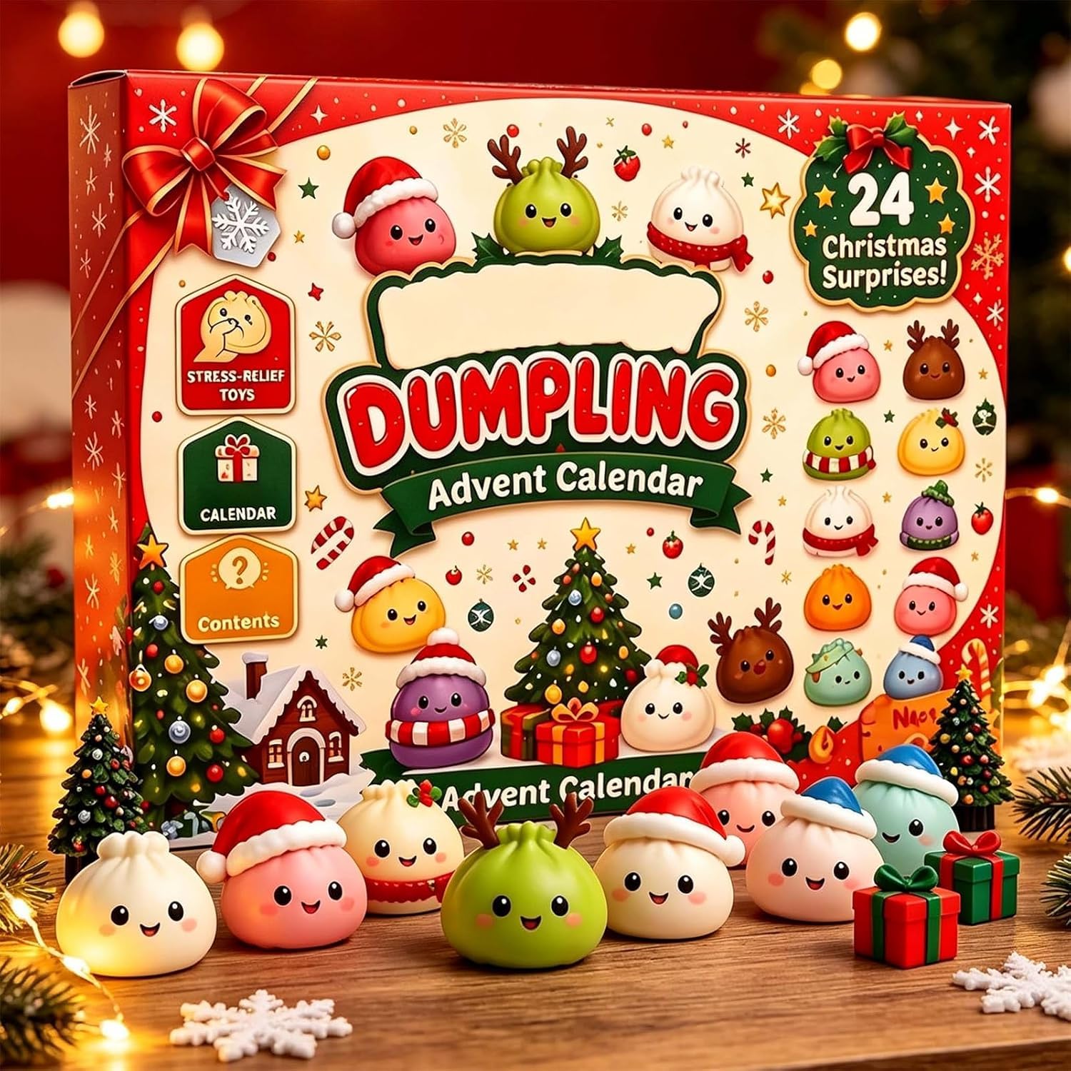 24 Days Squishies Advent Calendar, Christmas Squishies Countdown Sets (B)