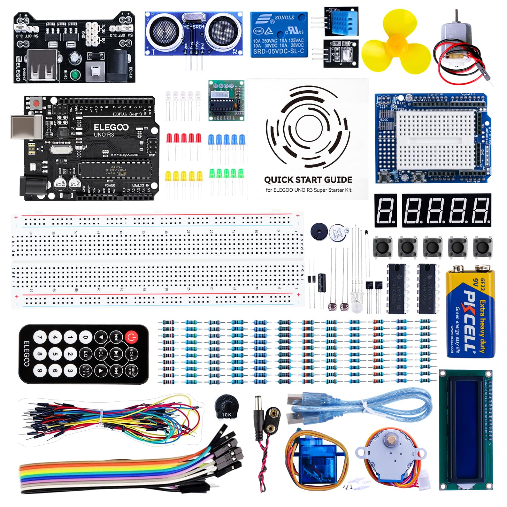 ELEGOO UNO R3 Project Super Starter Kit Compatible with Arduino IDE | with Tutor