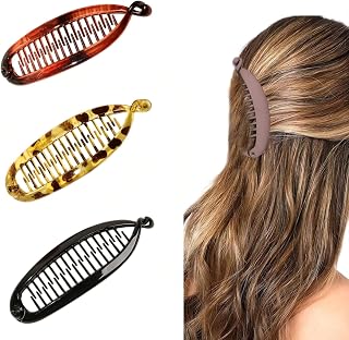 Banana Hair Clips for Women - Large Vintage French Banana Clips for Thick Thin Medium Fine Hair, Hair Accessories for Women Strong Hold