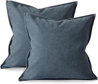 Kumori Cushion Cover, Set of 2, 17.7 x 17.7 inches (45 x 45 cm), Nordic Style, Simple, Hidden Zipper, Durable Fabric, Soft, Decorative Pillowcase, Cushion Cover, Set of 2, 17.7 x 17.7 inches (45 x 45