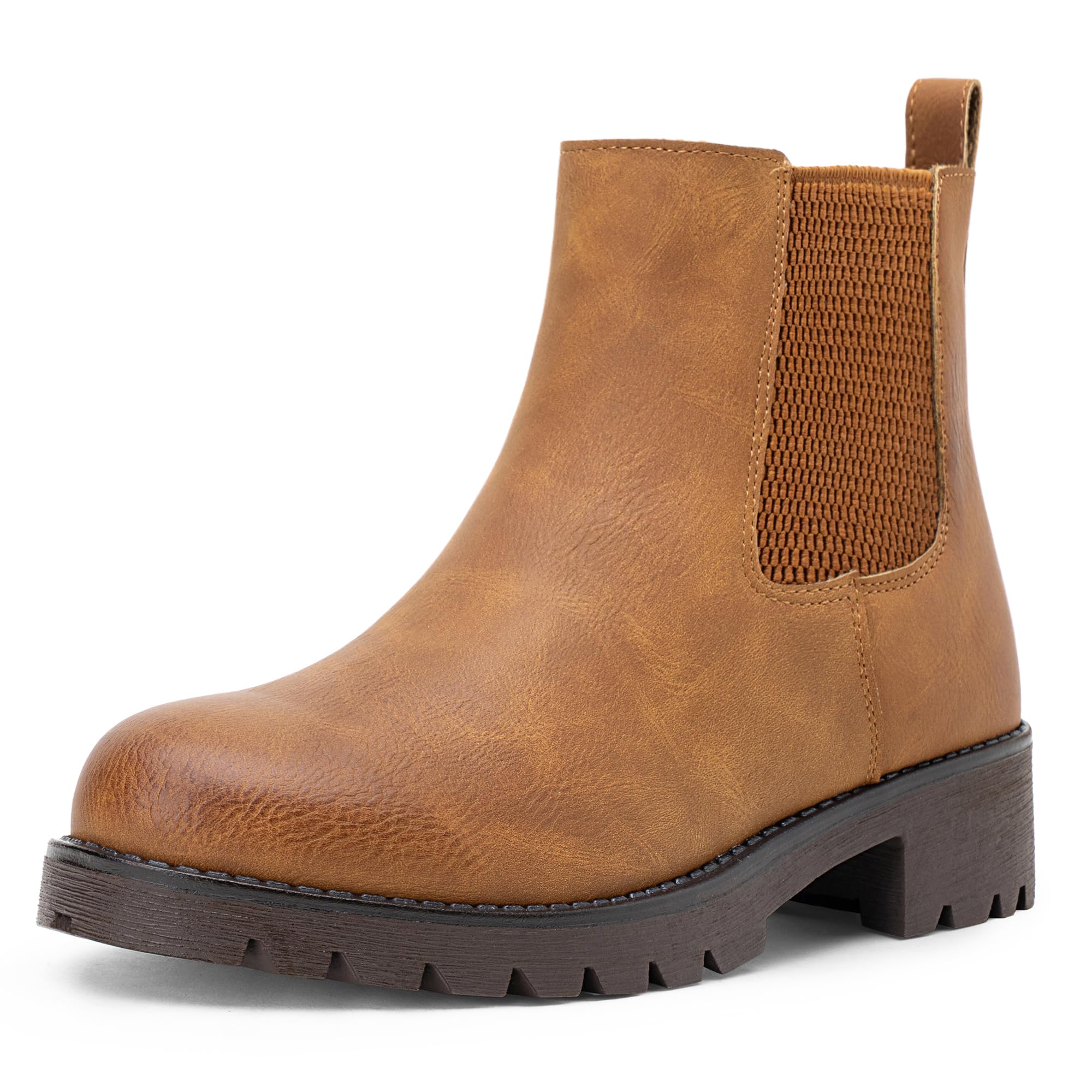 Women's Chelsea Ankle Boots Pull-On Low Heel Booties 9607