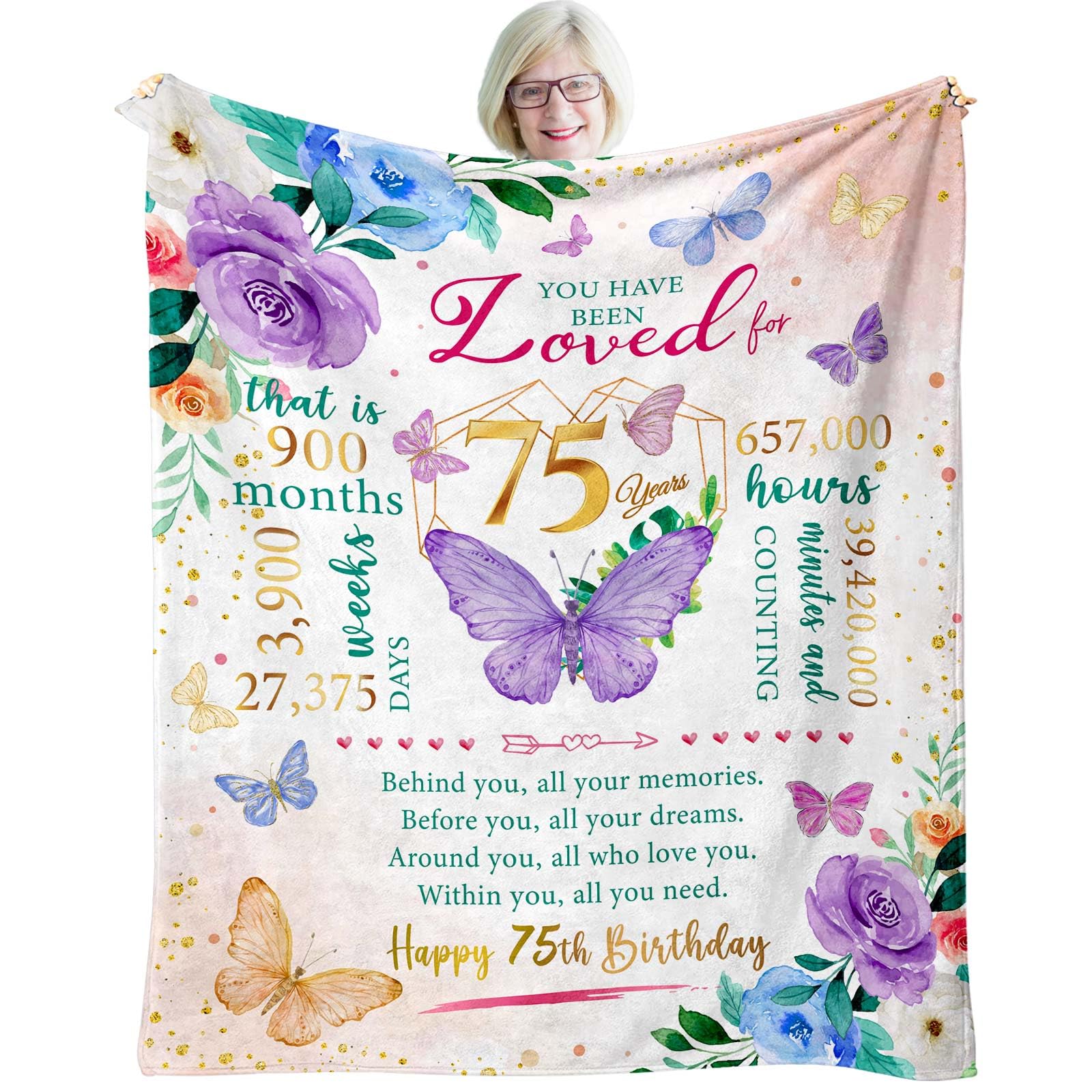 75th Birthday Gifts for Women, Gifts for 75 Year Old Woman, 75 Year Old Birthday