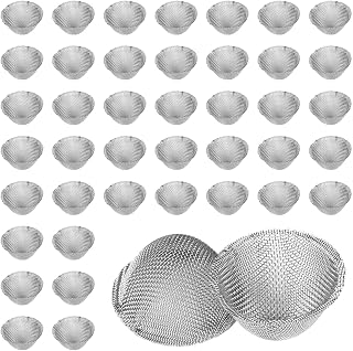 50Pcs Tapered Mesh Filters, Stainless Steel 19mm Tapered Pipe Filter (Silver)