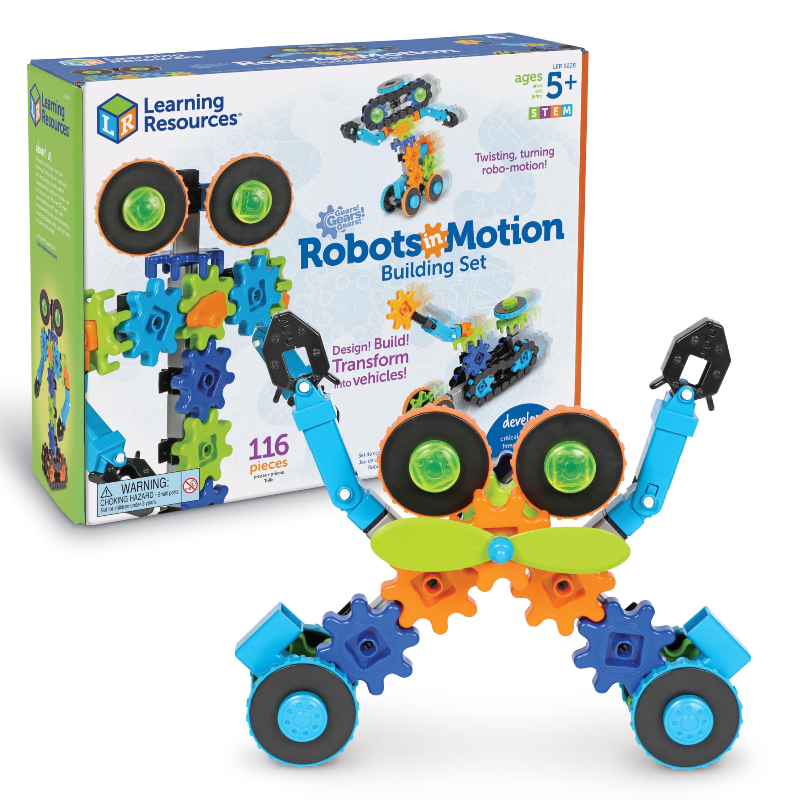 Learning Resources Gears Robots in Motion | Kids Construction Toys, STEM Toys fo