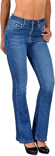 ESRA Bootcut Jeans Women's High Waist Wide Leg Jeans Women's Stretch