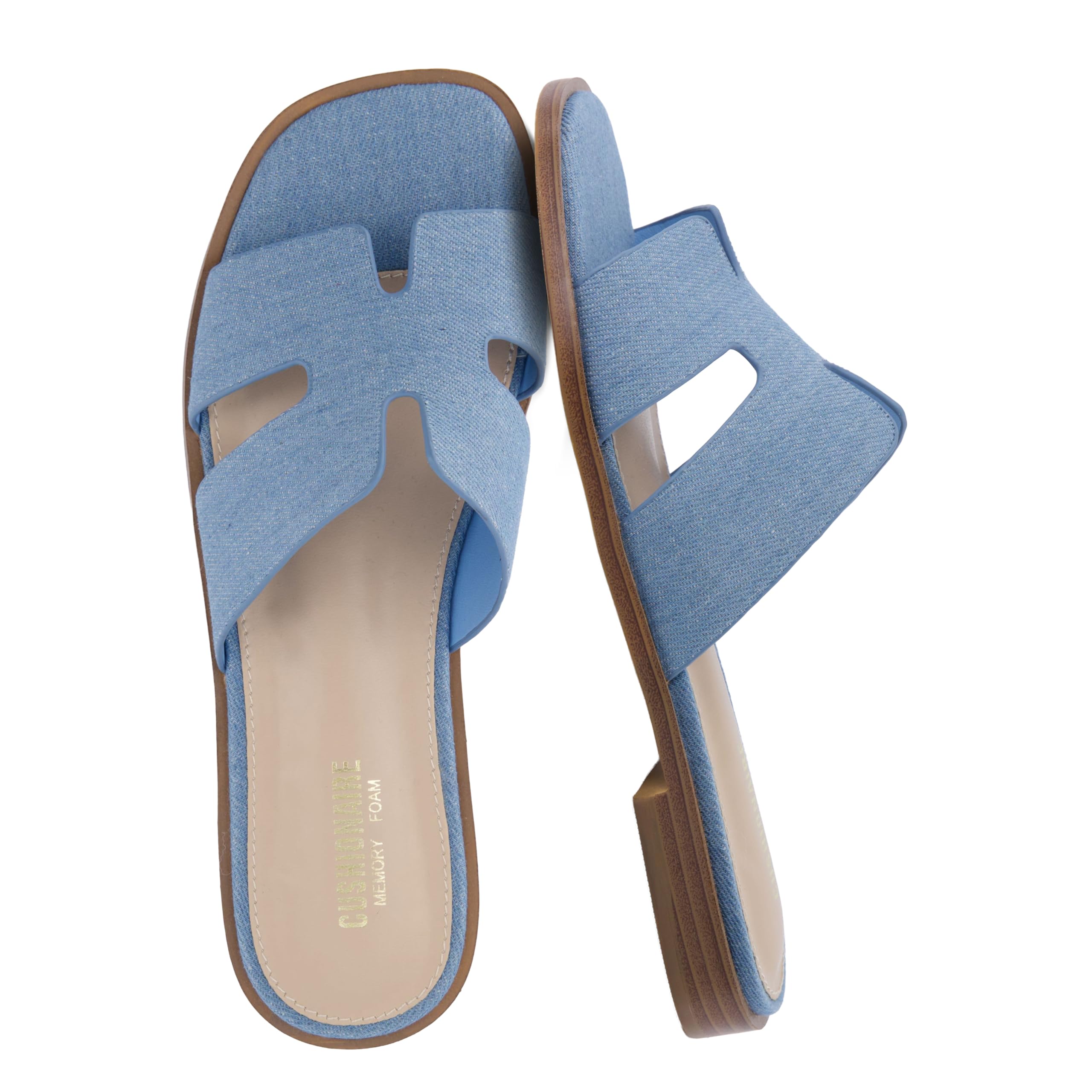 CUSHIONAIRE Women's Voyage Flip Flop Sandal+Memory Foam, Wide Widths Available