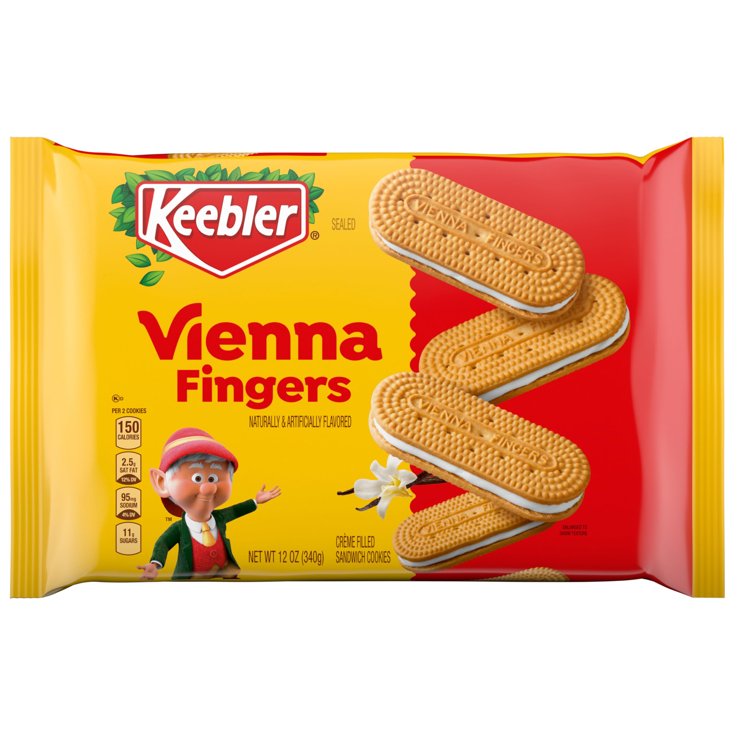 Keebler Vienna Fingers Cookies, Sandwich Cookies with Creme Filling, 12 Oz | Gol