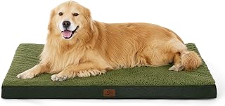 Bedsure Orthopedic Dog Bed with Washable Cover for Large, 112x81cm Green