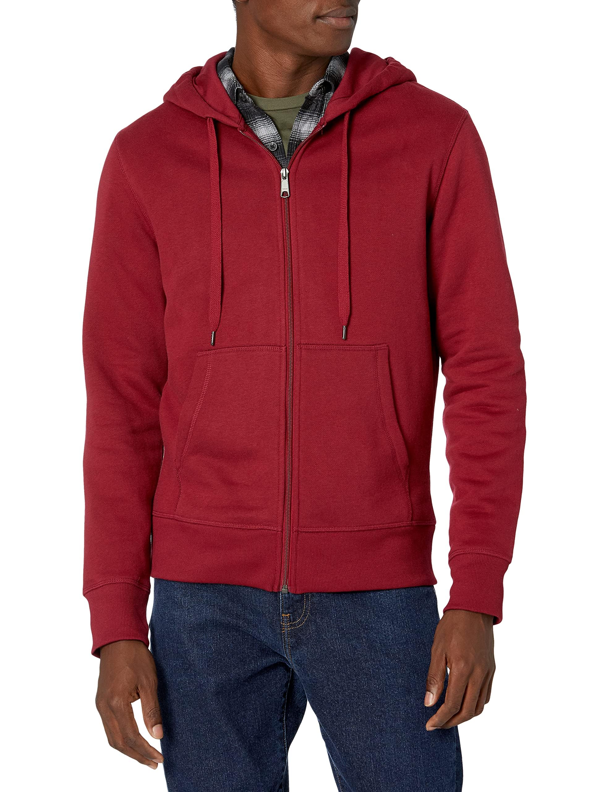 Amazon Essentials Men's Full-Zip Fleece Hoodie Sweatshirt (Available in Big & Ta
