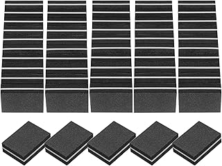 Generic 20 Pcs Mini Nail Buffers 100/180 Grit Professional Buffing Blocks for Acrylic and Natural Nails Black