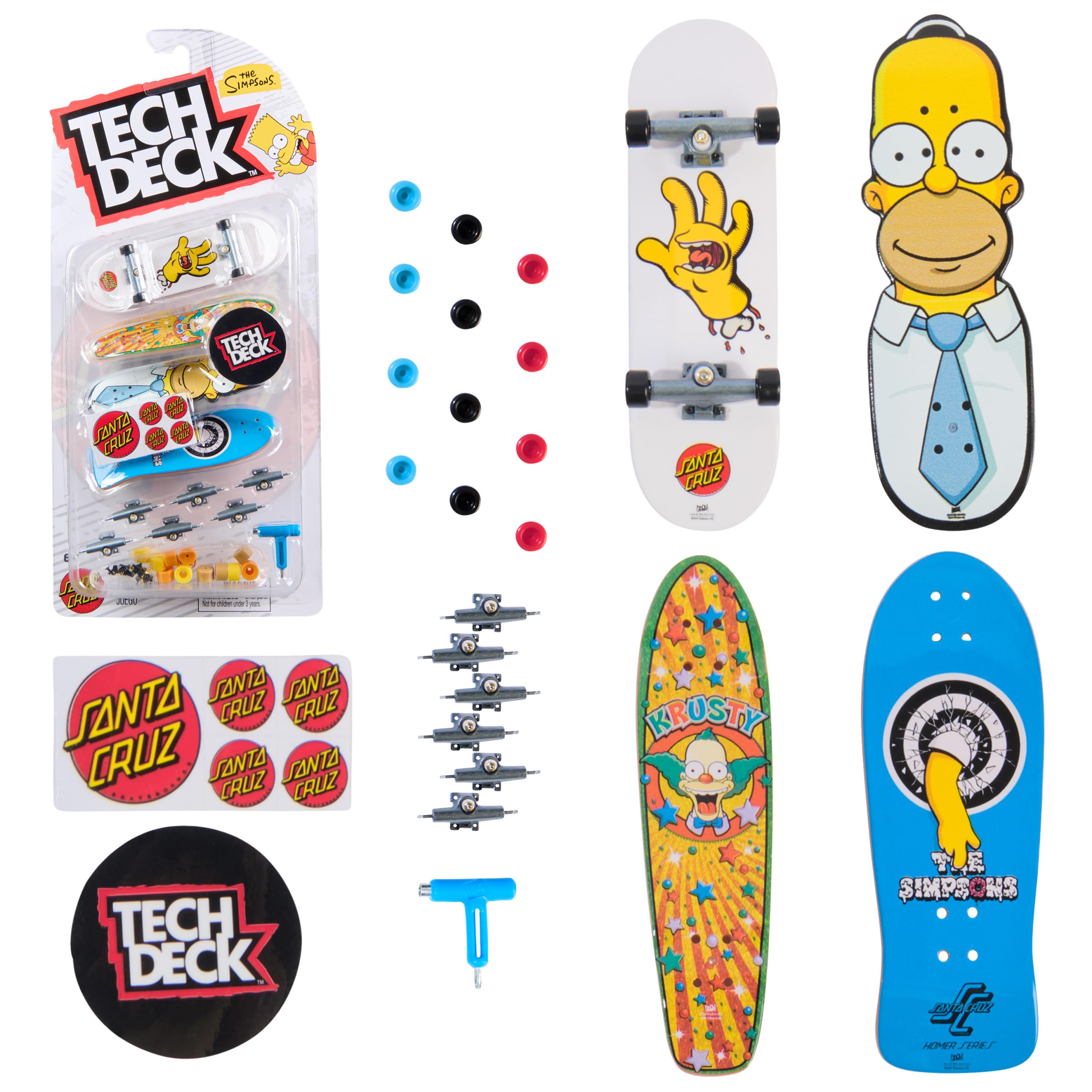 TECH DECK Simpsons Ultra DLX Customizable Fingerboards 4-Pack | Customize 4 Boar