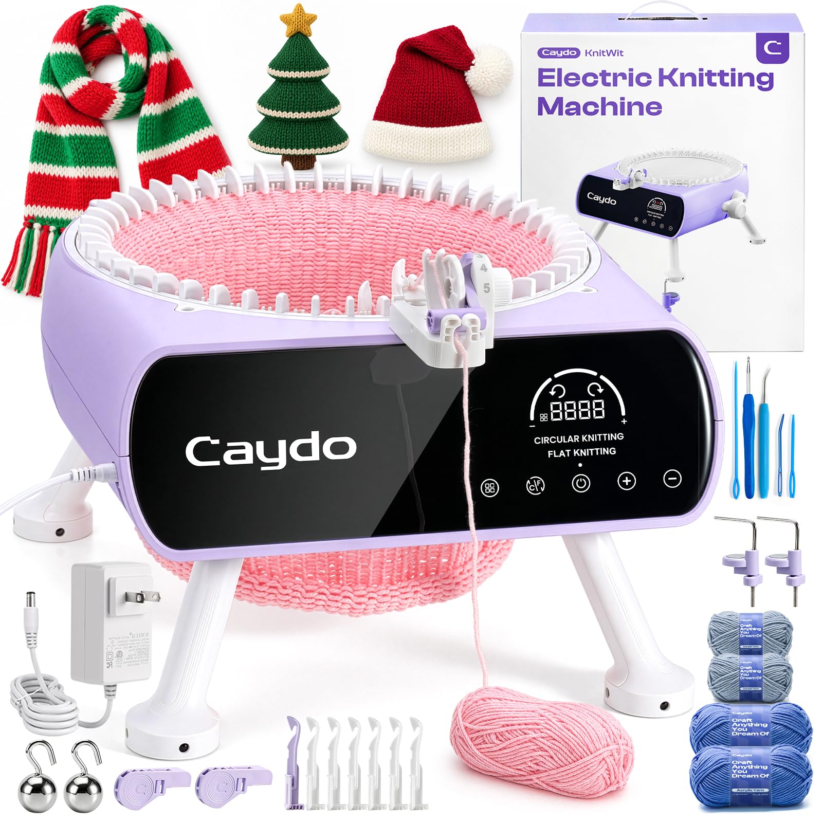 Caydo Electric Knitting Machine M1 Pro, 48 Needle Automatic Knitting Kit | Highl