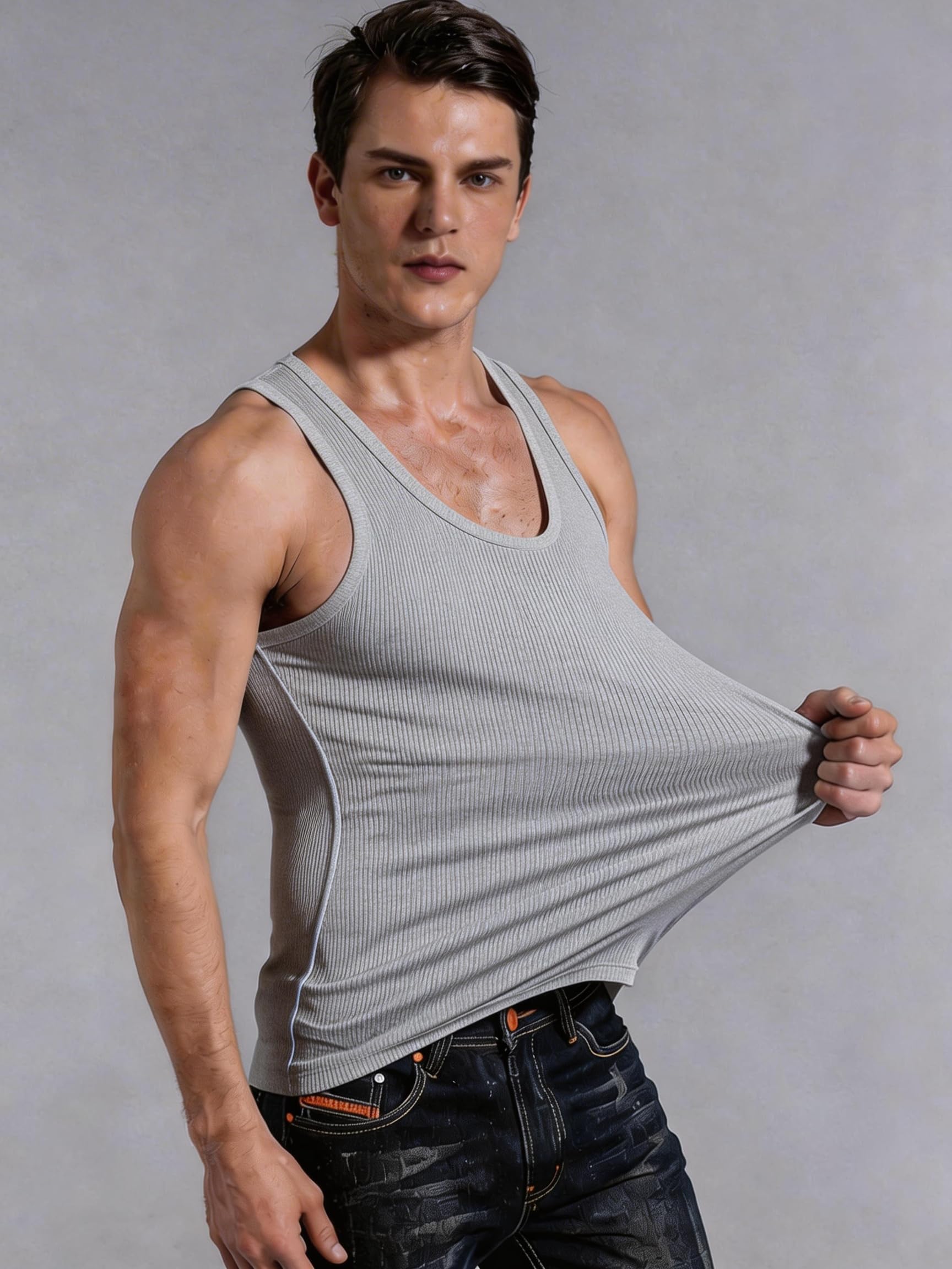 Men's Casual Tank Tops Fashion Sleeveless Shirts Breathable Tank Top Spring Summ