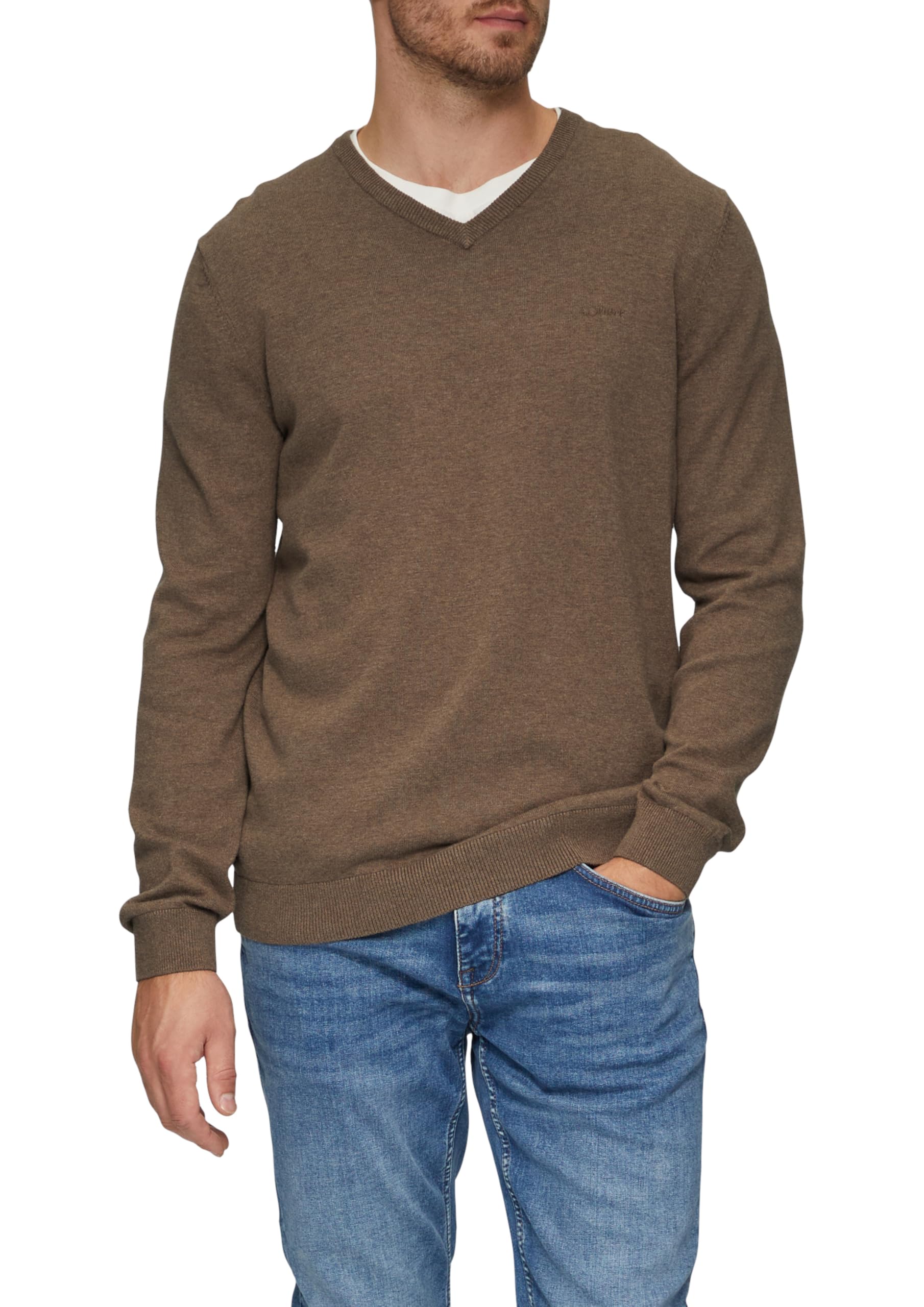 s.Oliver 2143174 Men's V-Neck Sweater (Pack of 1)
