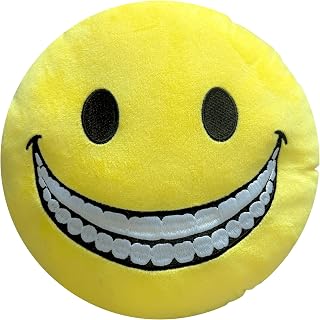 PYBHMYTR Verity Smiley Face Pillow, Shocked Face Angry Face Smiling Face Pillow，Yellow Creepy