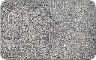 MIULEE Rug, Bath Mat, Bathroom Rug, Bed Rug, Non-Slip, Absorbent Shower Mat, Washable, Foot Mat, for Living Room, Bedroom, Bathroom, 60 x 90 cm, Grey