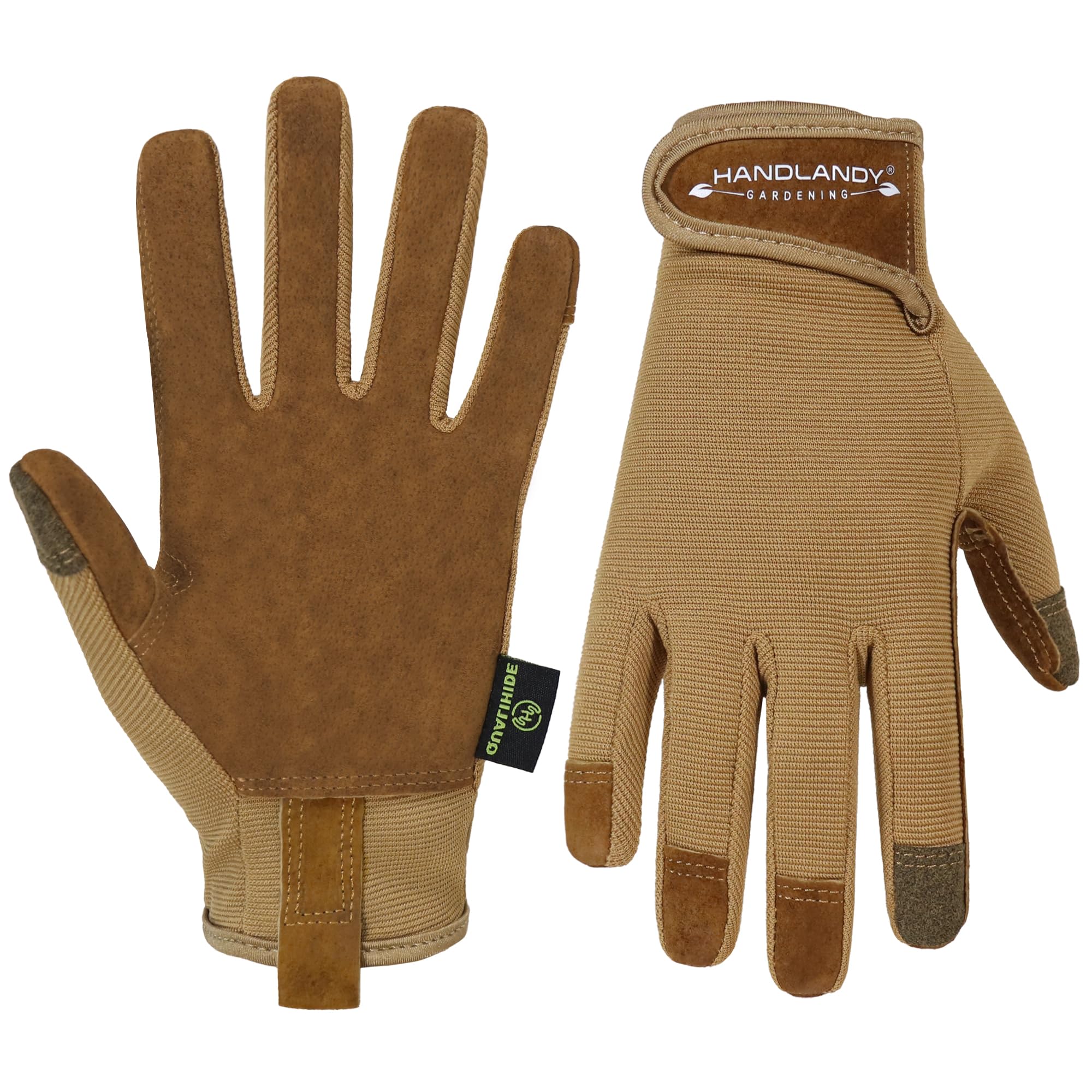 HANDLANDY Gardening Gloves for Women, Breathable Ladies Thorn Proof Leather Gard